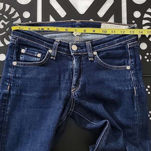 Rag and Bone Women's Skinny Blue Denim Jeans in Heritage 24 - Picture 13 of 15